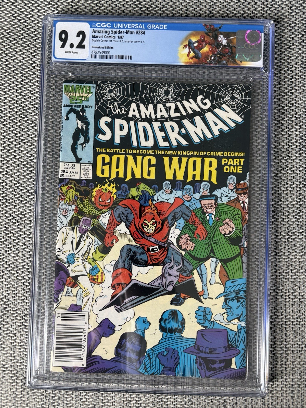 Amazing Spider-Man #284 CGC 9.2 Rare Newsstand Double Cover White Pages