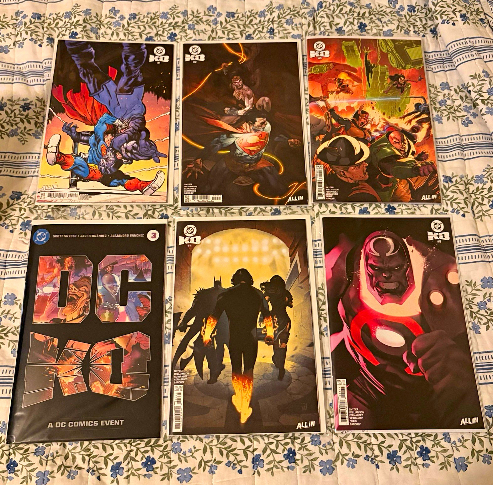 DC Comics DC All In Special #1-5 Comic Book Lot of 6 Variant Cover Issues.
