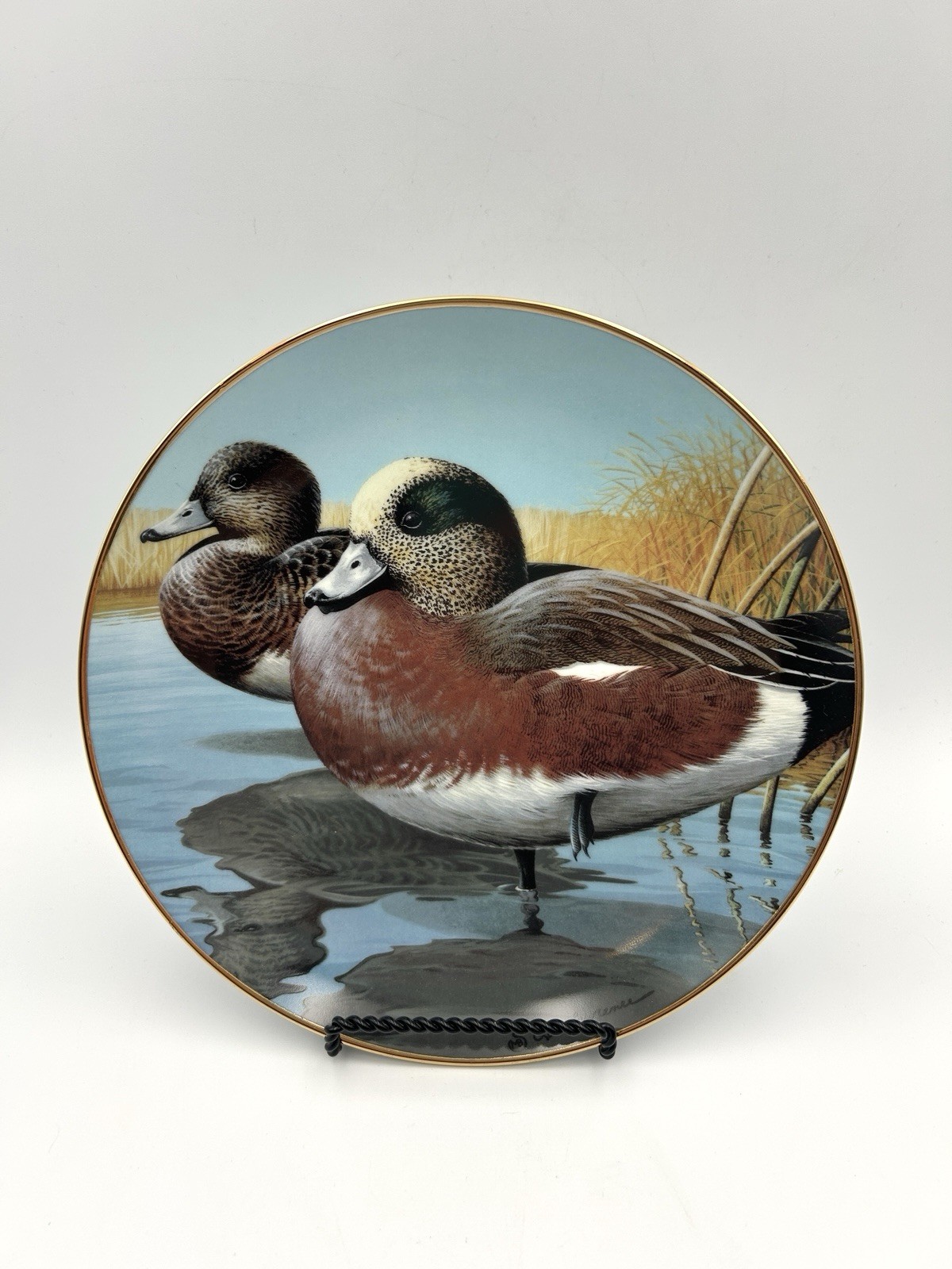 Hamilton Collection American Waterbirds Collector Plate American Widgeon Duck