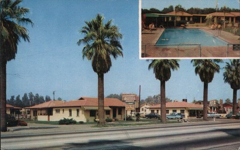 Riverside, California CA La Casa Contenta Motel East 8th Street Original Vintage