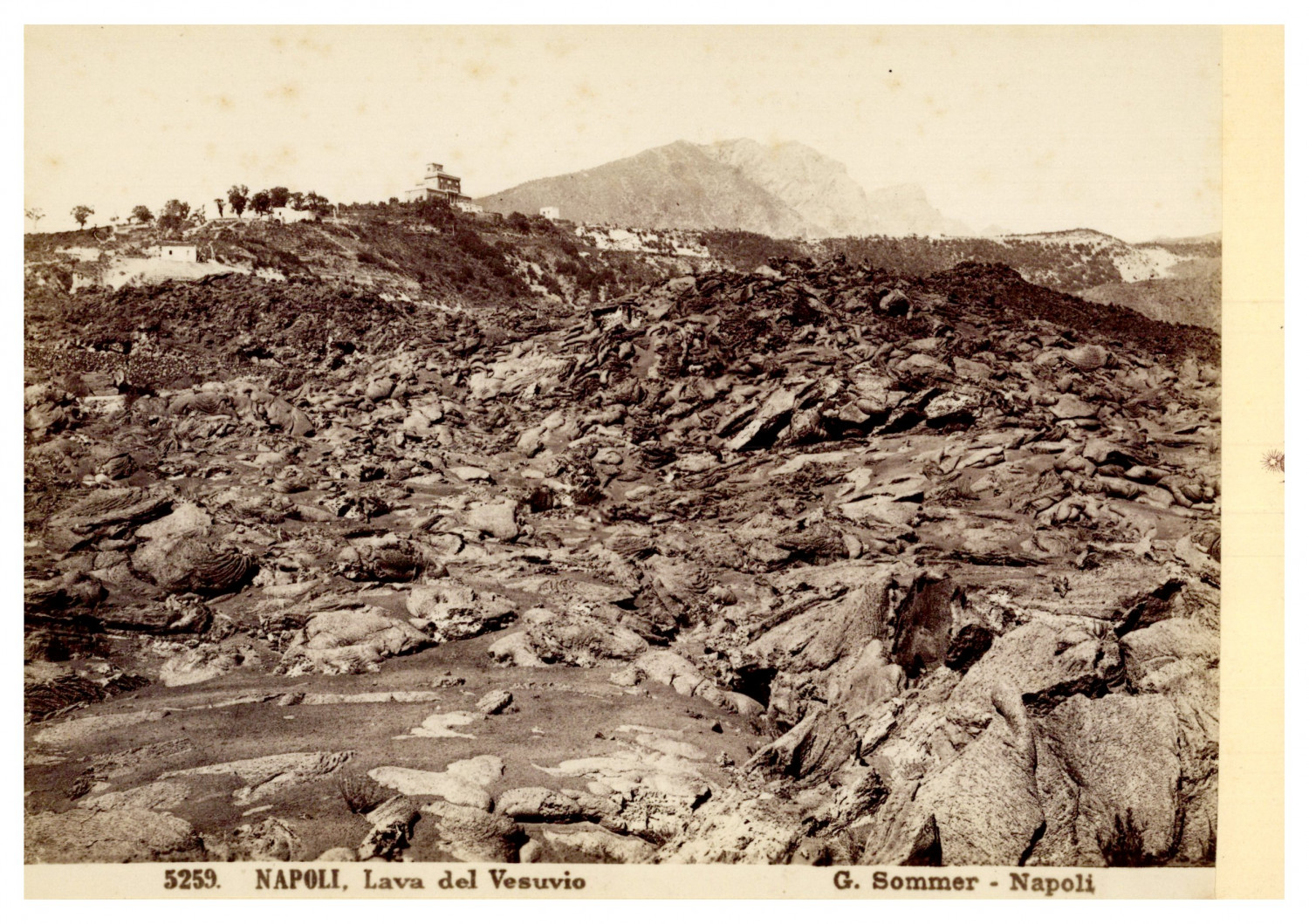 G. Sommer, Italy, Naples, Lava du Vesuvius, vintage print, ca.1880 G. Sommer, It