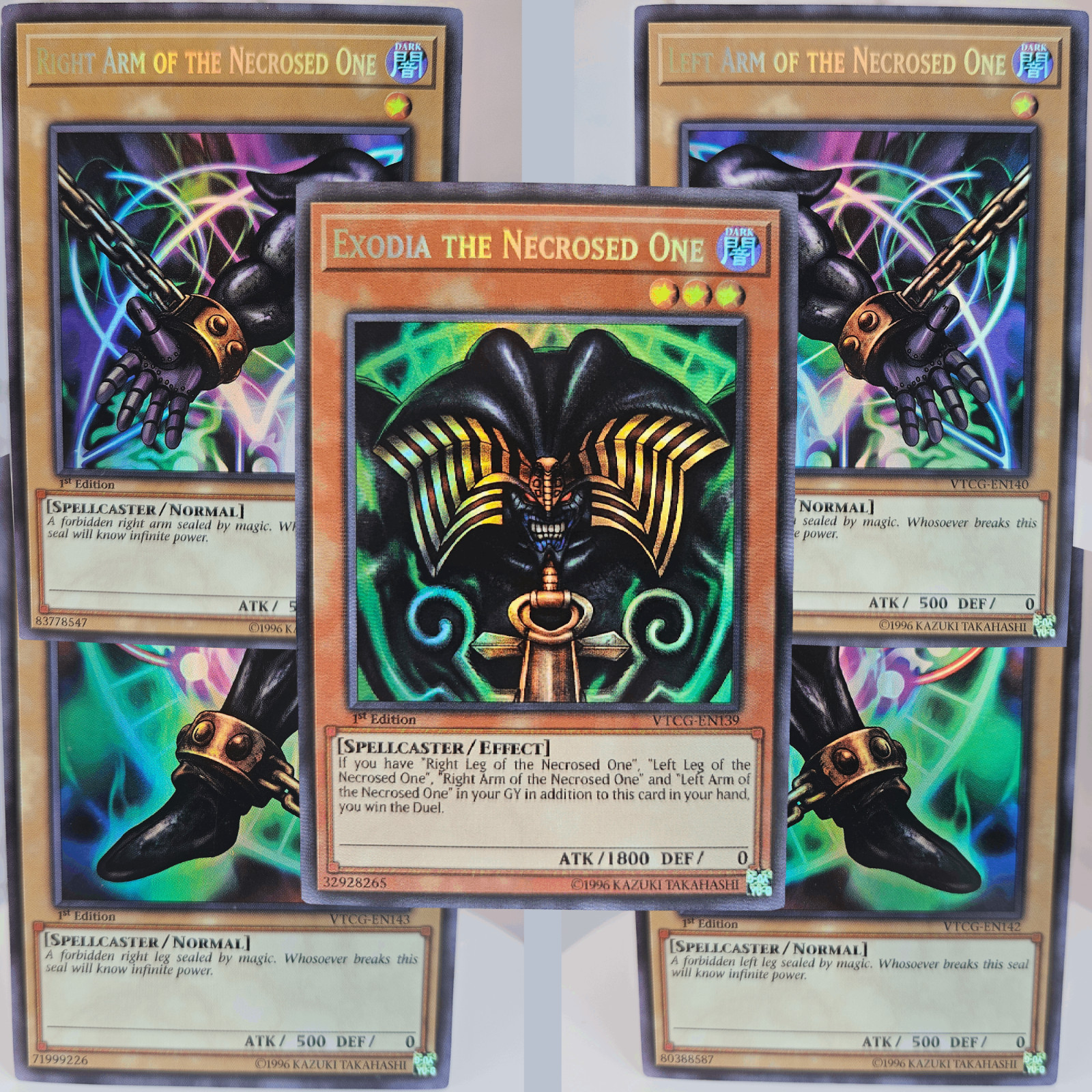 Exodia the Necrosed One Set - 5 Pieces Necross Forbidden Head/Leg/Arm/Right/Left