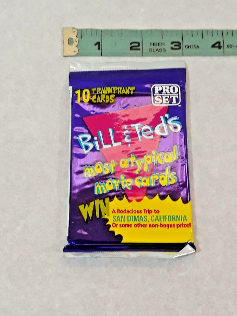 Vtg 1991 Lot of 2  Pro Set Bill Ted's Excellent Adventure Trading Cards Wax Pack