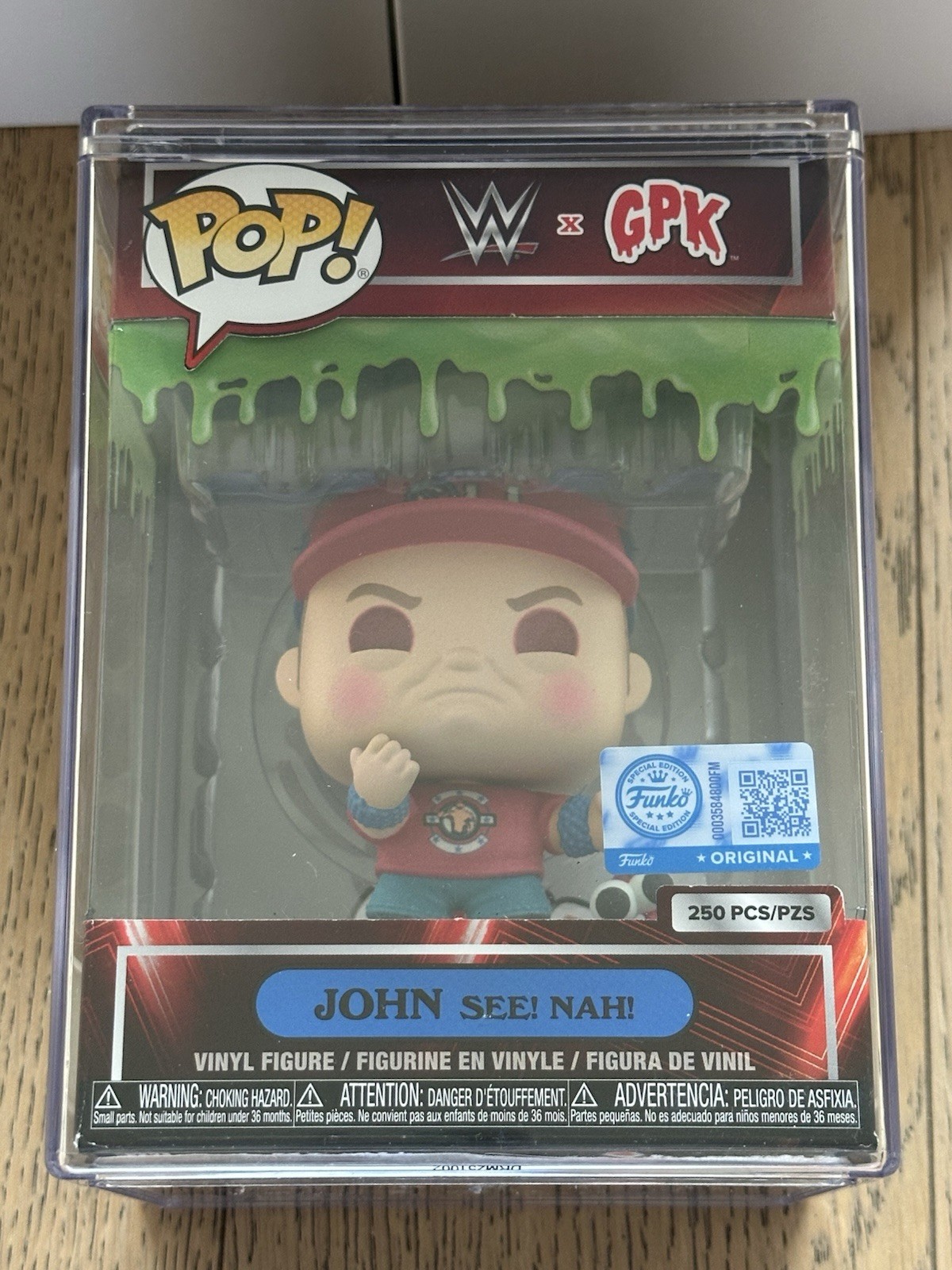 Funko Pop WWE John Cena Garbage Pail Kid Fanatics Fest NYC Exclusive LE 250 PCS