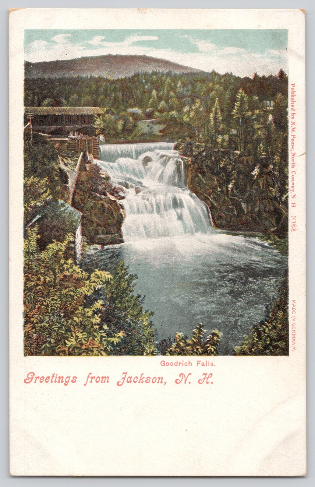 Goodrich Falls Jackson NH c1905 N.W. Pease Undivided Back Postcard