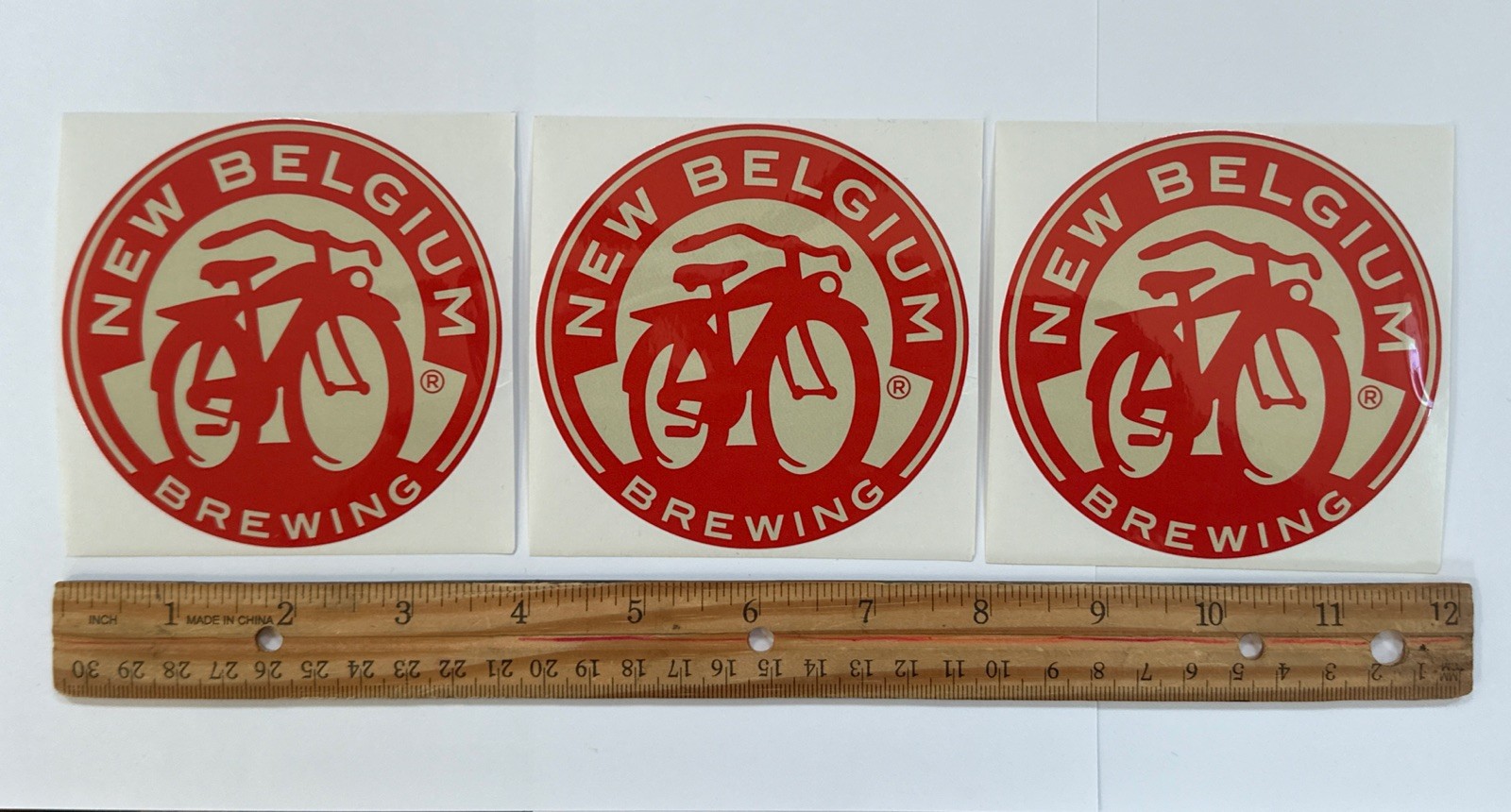 3pk NEW BELGIUM BREWING Sticker Decal BICYCLE LOGO craft beer Fat Tire FLAW