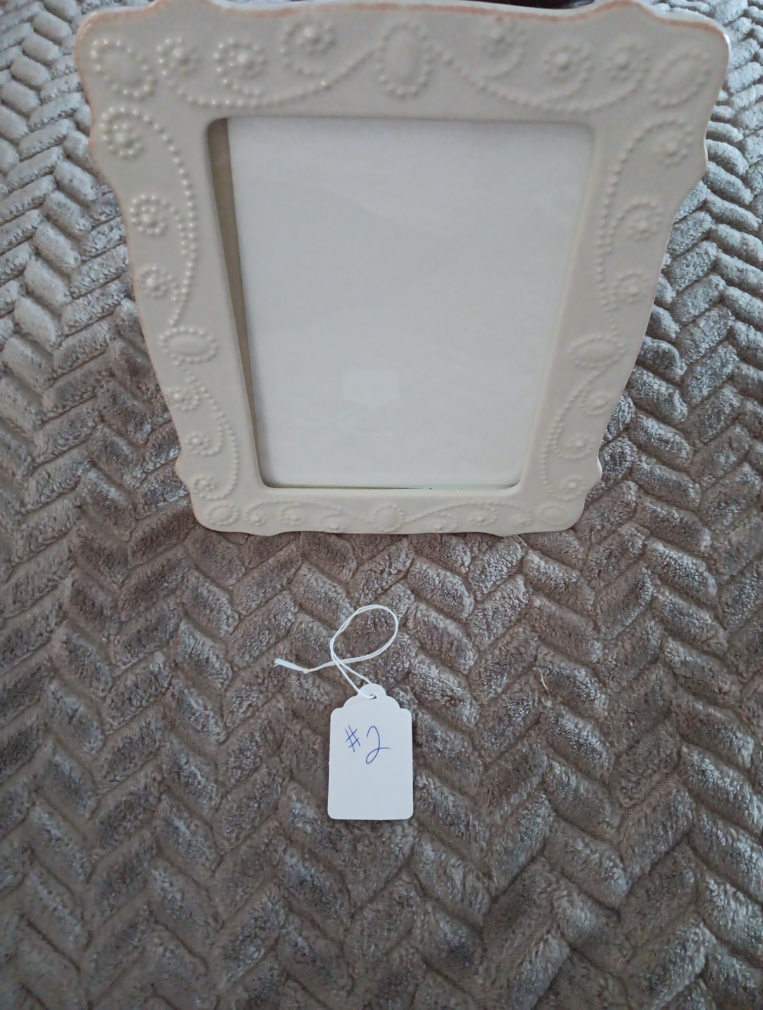 Lenox French Perle White Picture Frame 5x7 Shabby Chic Swirls Decorative #2