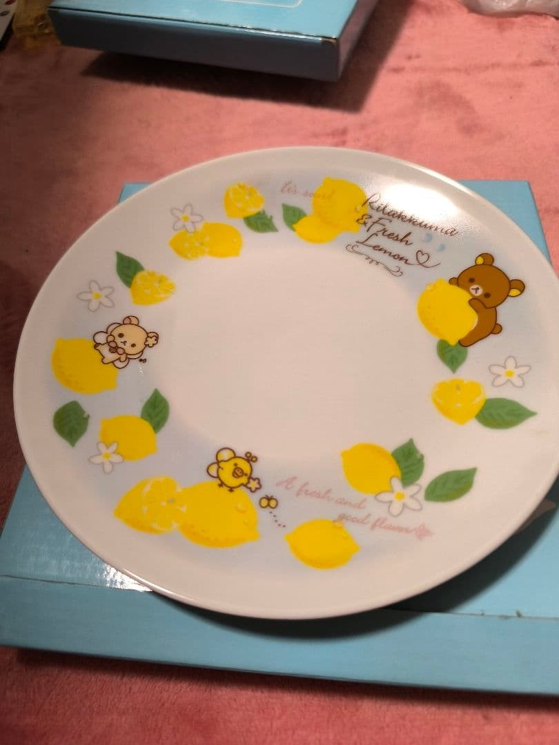 San-X Rilakkuma Fresh Lemon Dish Lawson 2015 Set