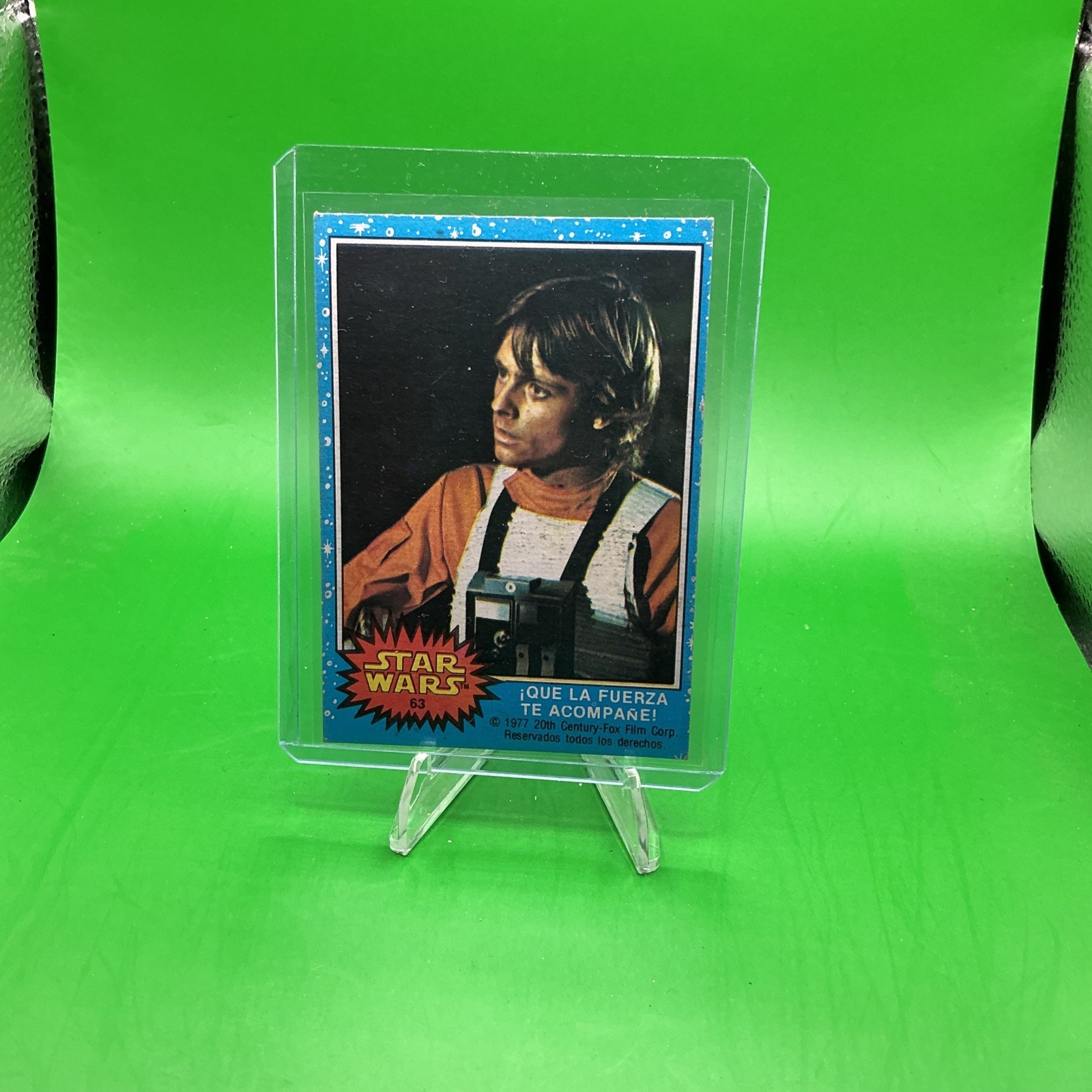 1977 Topps Star Wars  May The Force Be With You Mexican Blue Series 1 #63 RARE