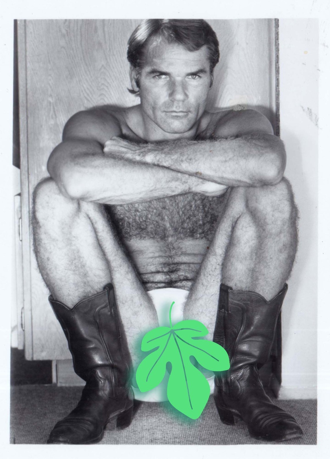 Vintage photo - Colt model Gunther Keller in gapped briefs -  Gay interest