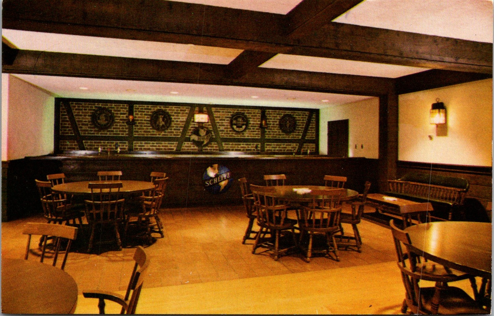 Schlitz Brown Bottle Guest Hall Winston-Salem NC Vtg Postcard 5P21-24