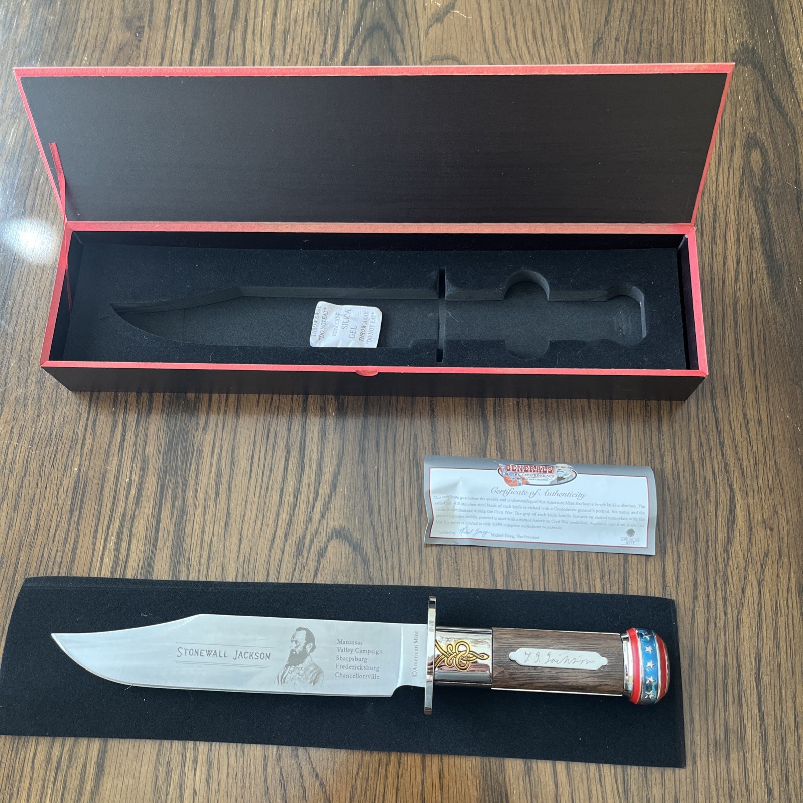 Generals of the Confederacy Civil War Bowie Knife -  Stonewall Jackson