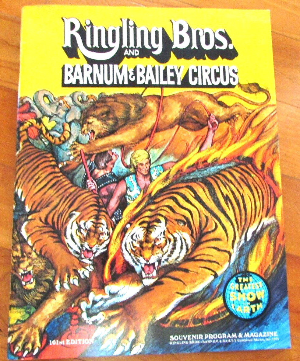 101st Ringling Bros Barnum & Bailey Anniversary circus magazine program ads 1971