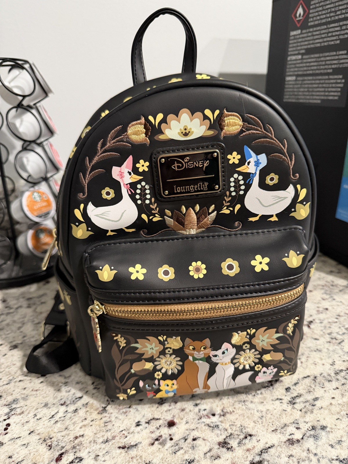 Loungefly Disney The Aristocats Floral Mini Backpack Rare Box Lunch Exclusive