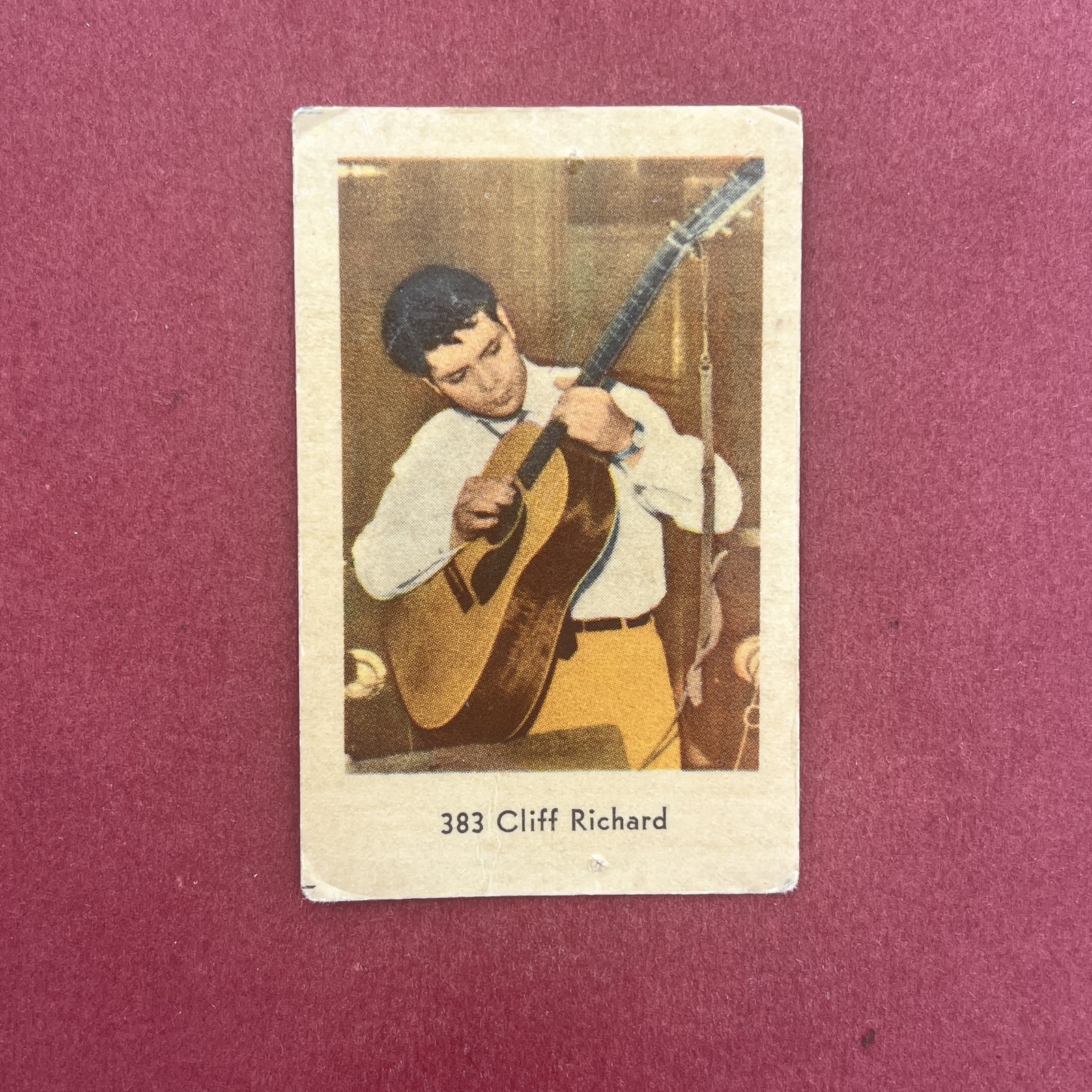 Cliff Richard 1963 Dutch Gum Numbered Set 4 #383 Trading Card