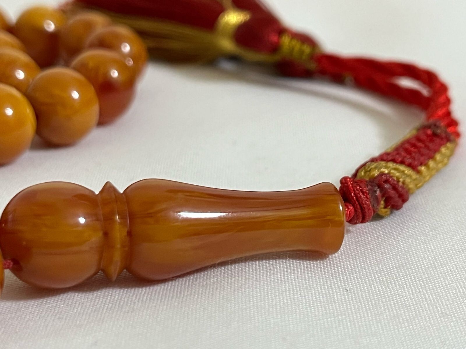 Natural Vintage Germany Cherry Amber 47 سبحة مسكي الماني دبس وراشي خرطة باكستاني