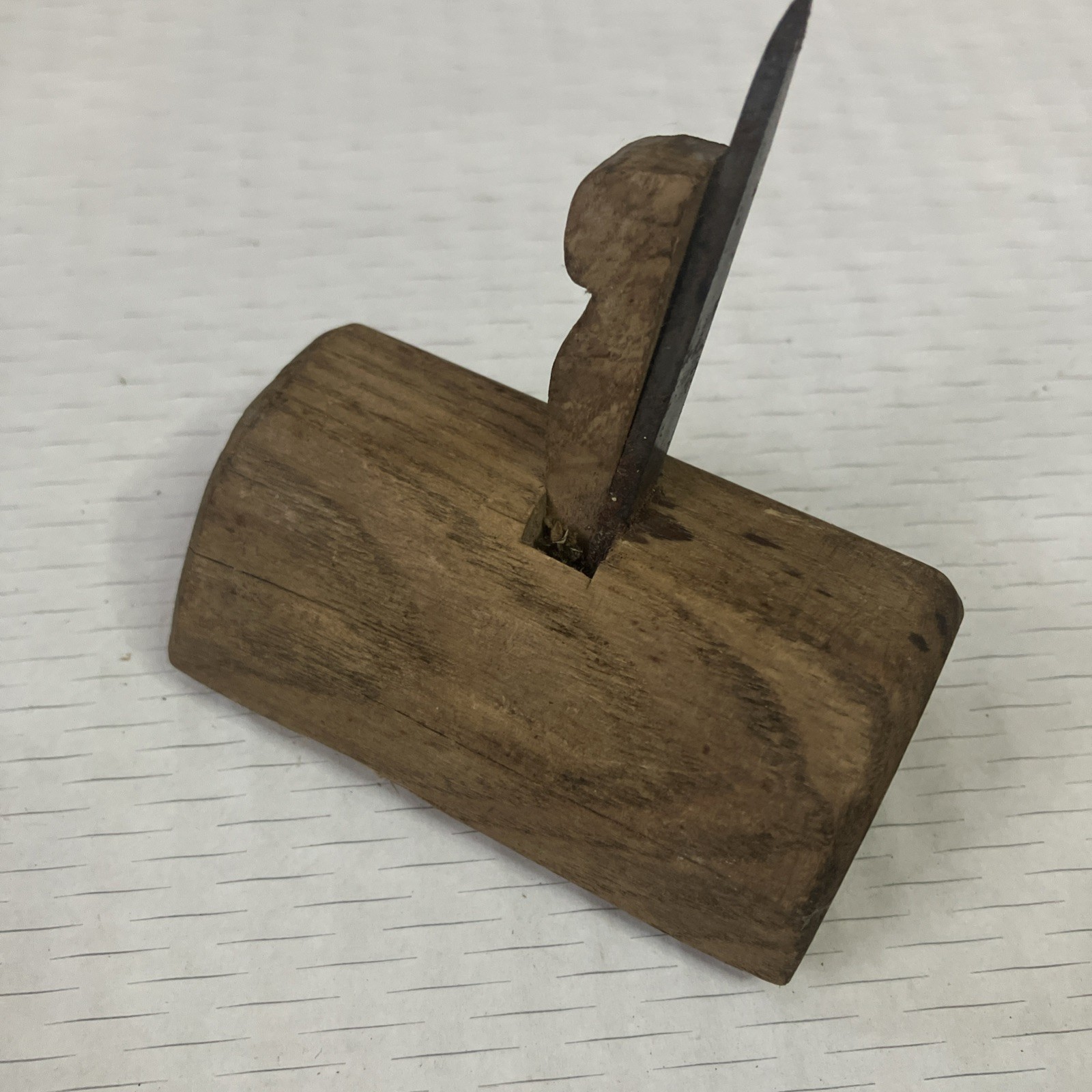 Antique Hand Made Wooden Thumb Plane Small Beech Carver 19th Century Joiner Tool
