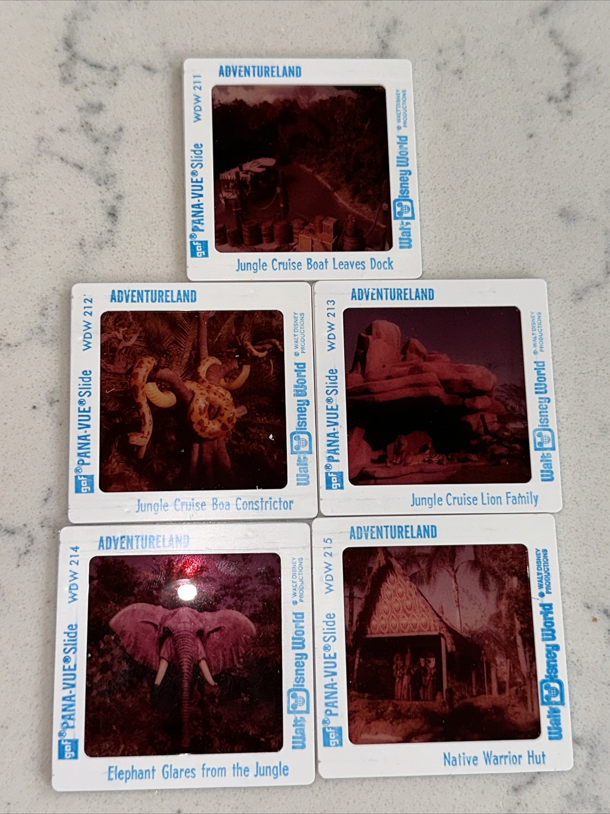 Vintage 1970s Walt Disney World Slides Adventureland Pana-Vue Magic Kingdom