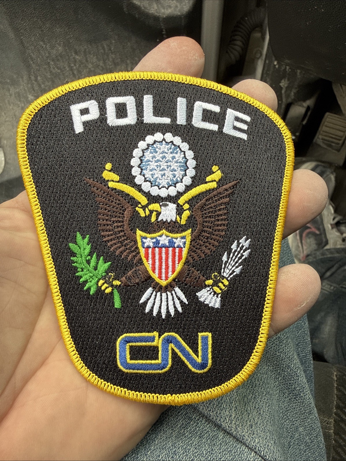 CN Railroad Police Patch~Canadian National Train~ Eagle USA