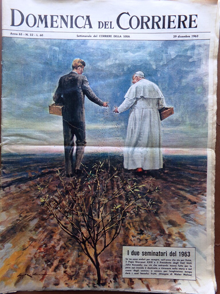 La Domenica del Corriere December 29, 1963 Kennedy John XXIII Radiography IRI