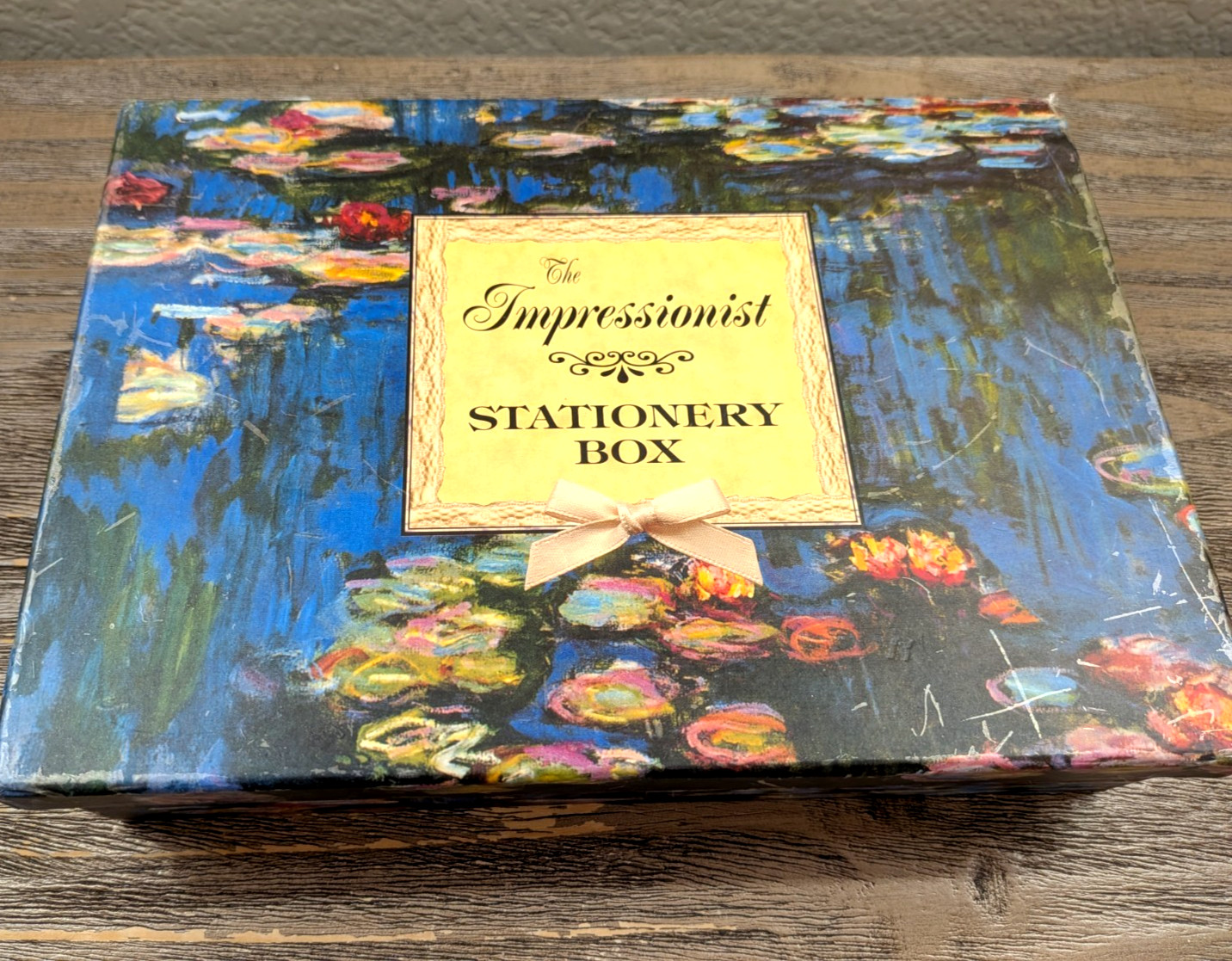Vintage 1998 Claude Monet Impressionist Stationery Box Set Sealed Paper Envelope