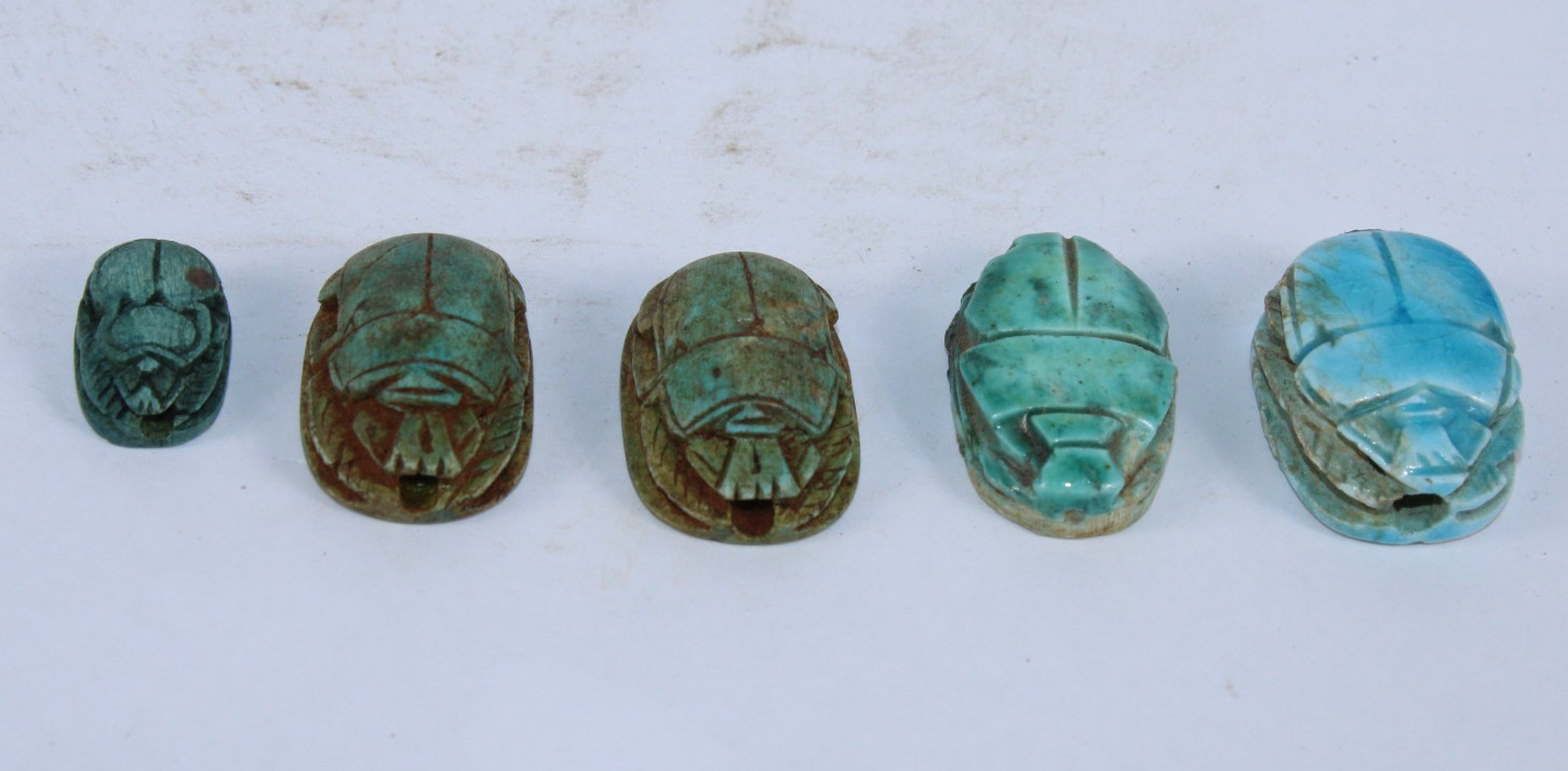 5 RARE ANCIENT EGYPTIAN ANTIQUE PHARAONIC SCARAB Stone Egypt History (A+)
