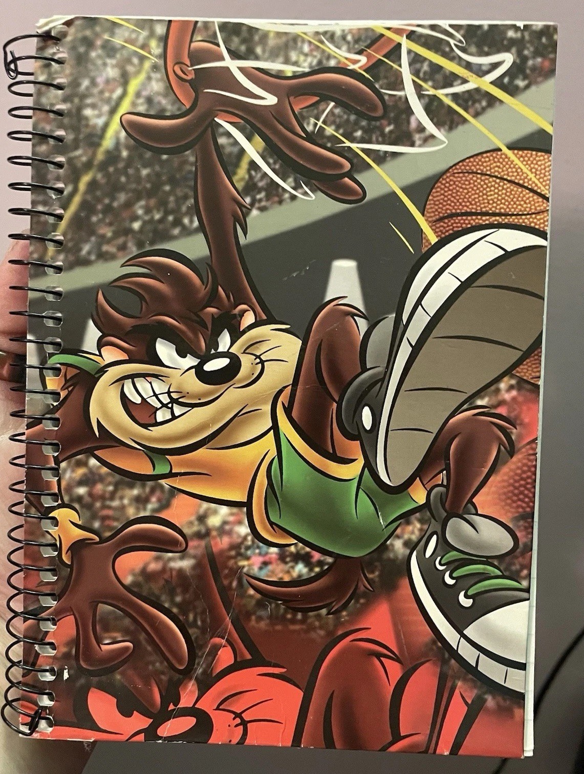 VTG 1999 Looney Tunes Tazmanian Devil Dunk Notebook New Stuart Hall 7x5” RARE