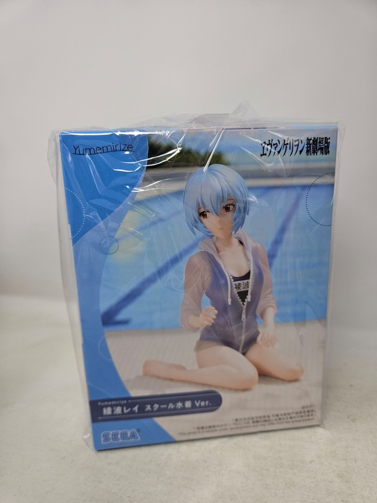 SEGA Yumemirize Evangelion Rei School Swimsuit Ver Figure New Boxed US Seller