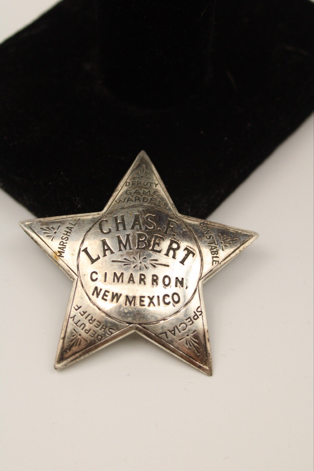 1987 Franklin Mint Silver (Chas F. Lambert) Commemorative Star Badge New Mexico