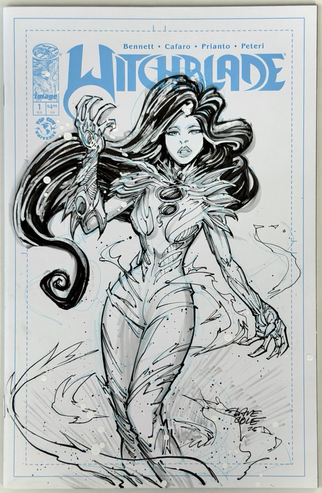 Witchblade #1 (2024) - Blank Sketch Variant Cover w/Original Art by D Cole + COA