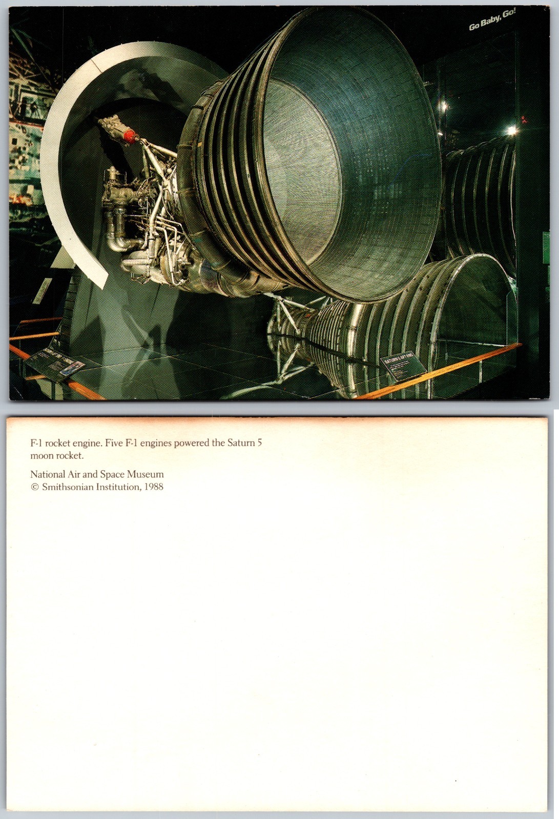 Continental F1 Rocket Engine Saturn V National Air Space Postcard