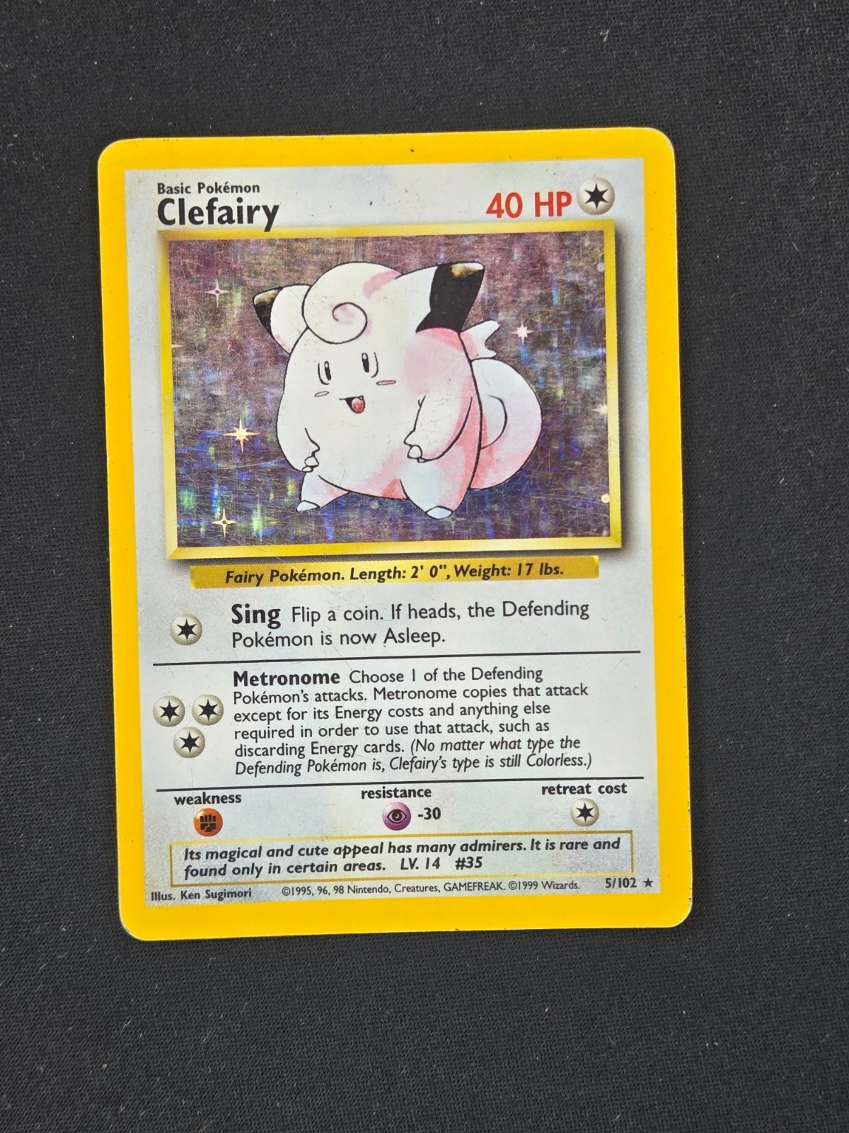 Clefairy #5 Base Set Excellent