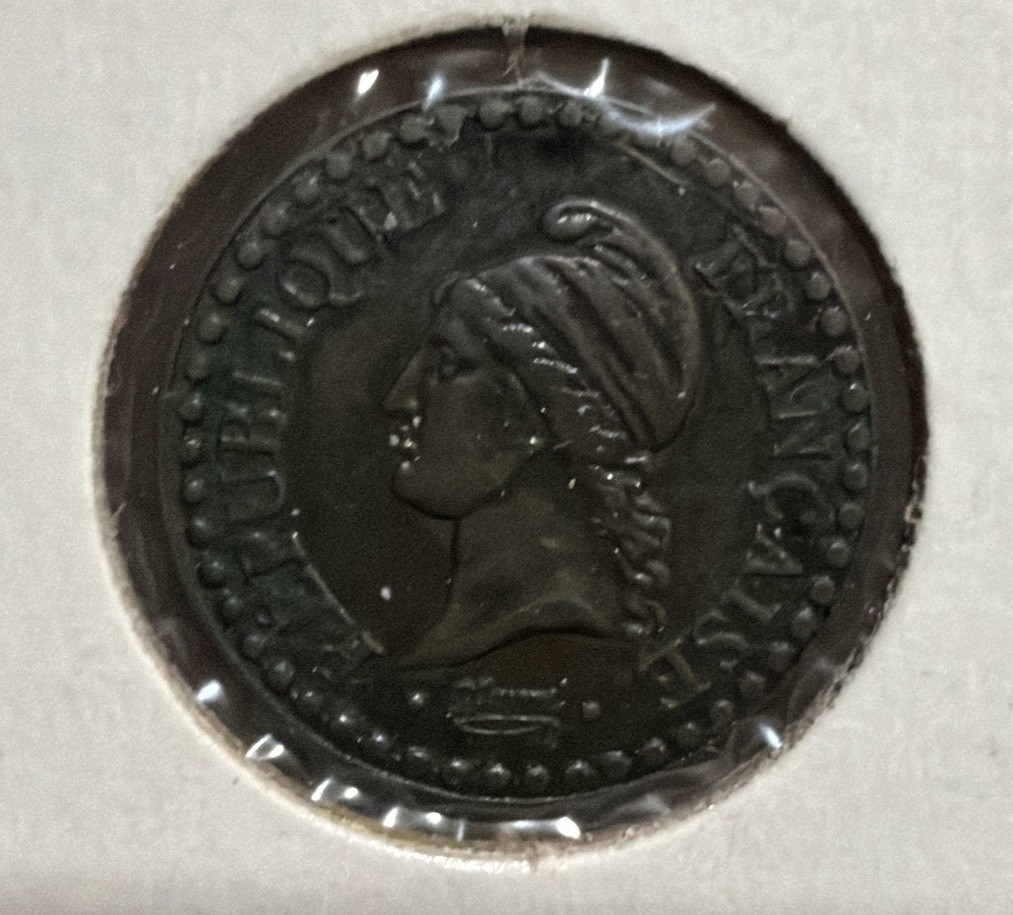 1848-A FRANCE 1 CENTIME  NICE GRADE COPPER COIN~18MM~KM#754