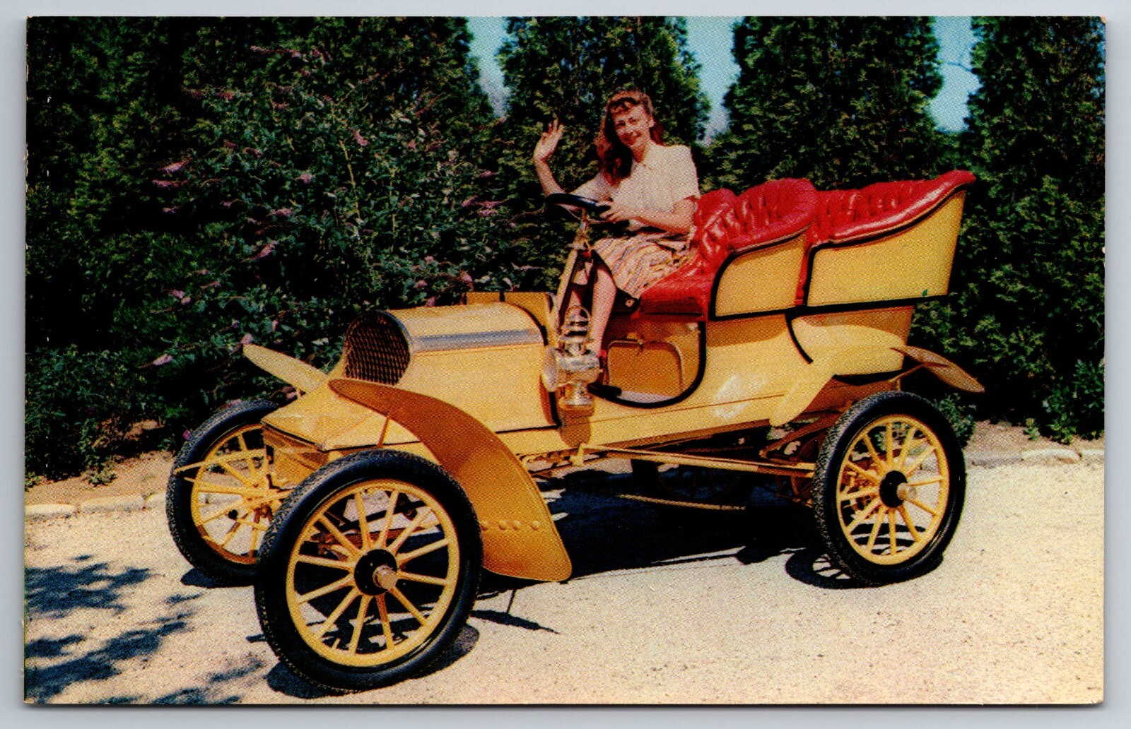 1904 Franklin Rear Entrance Touring, Antique Car, Vintage Postcard