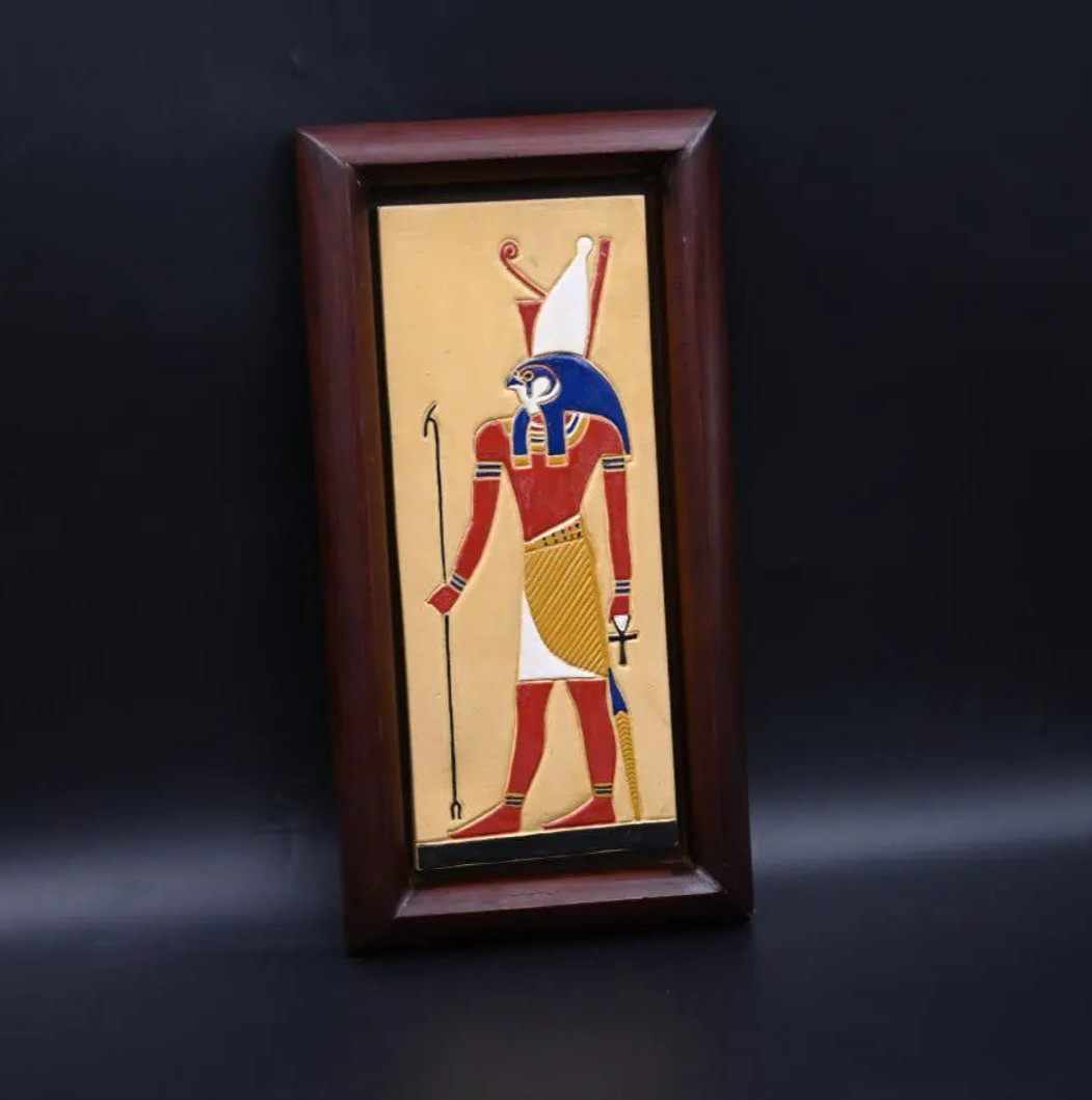 Rare Authentic Ancient Egyptian Antiquities Horus Stone Wall Relief Egyptian BC