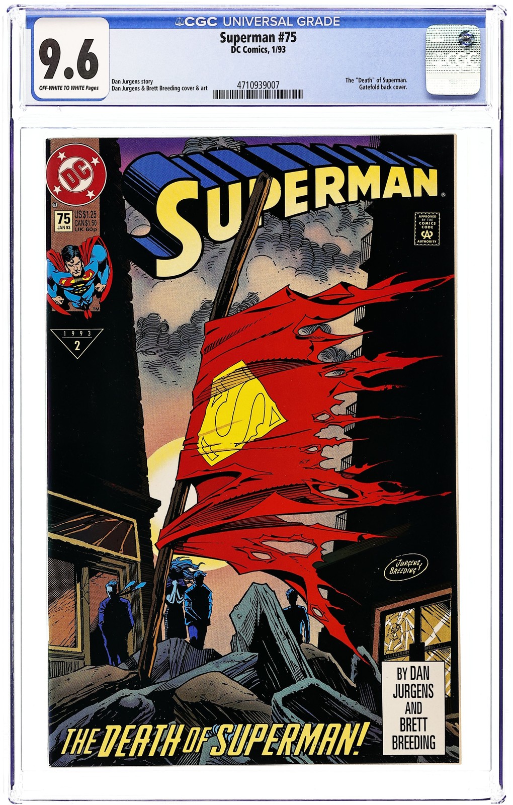 Superman #75D Direct Variant 1st Printing CGC 9.6 1993 4710939007