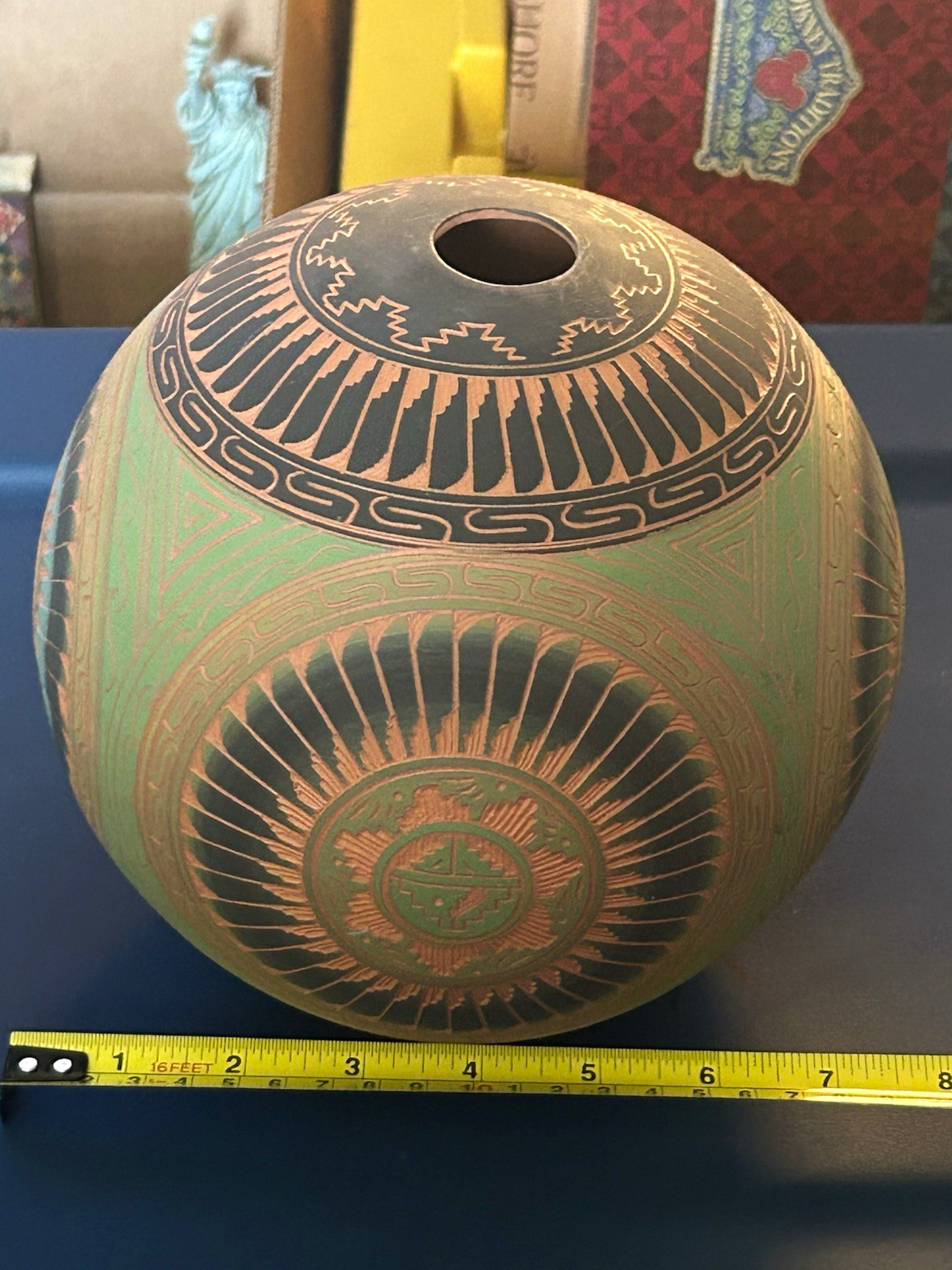 Caren Johnson Navajo Native American Handmade Pottery Seed Pot