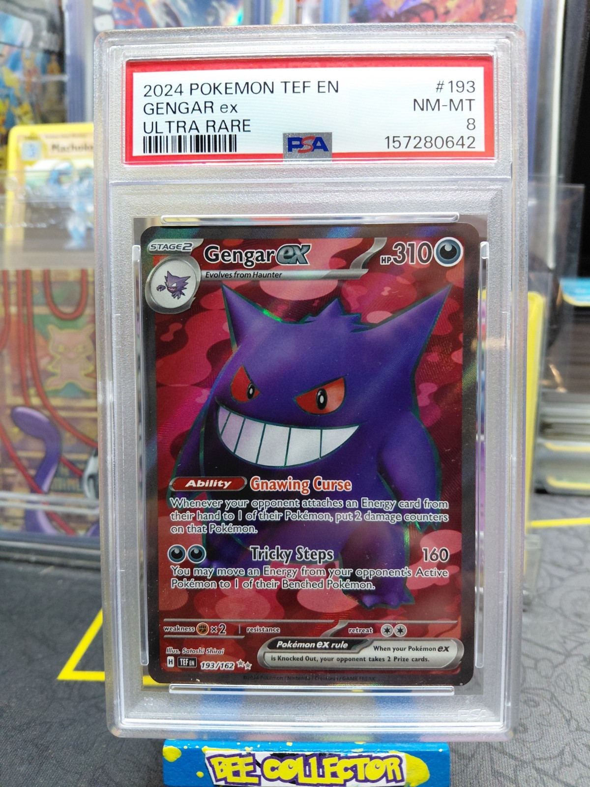 pokemon tcg psa 8 Gengar Ex #193/162 Ultra Rare Temporal Forces MINT