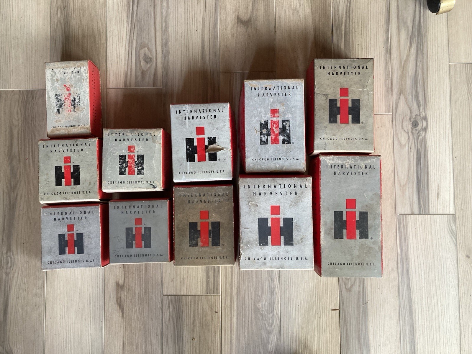 Vintage Set of 11 International Harvester Parts Empty Boxes