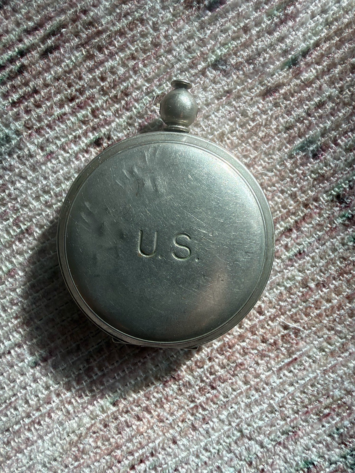 WWII US Military Pocket Compass Wittnauer - Working Pop Latch & Free Needle WW2