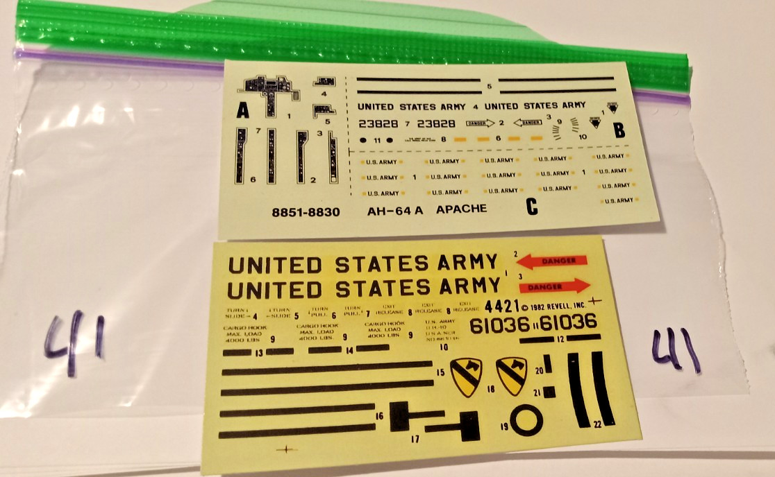 AMT AH-64 Apache 1/72 Scale + One More Scale Unknown  Package # 41 READ DESC
