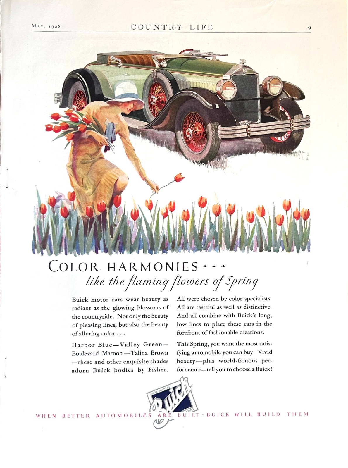 1928 Ad (10  X 14 inches) Buick Roadster