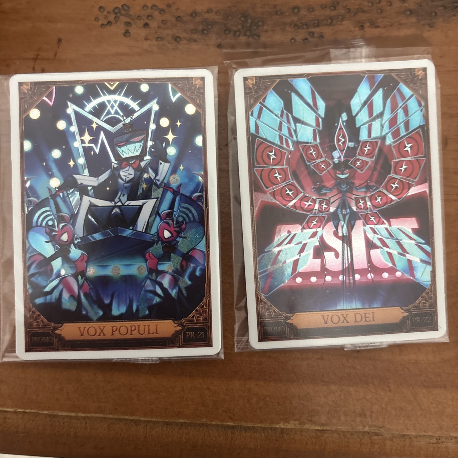LOT OF 2 VOX POPULI & DEI White Foil Promo PR-21 & PR-22 Hazbin Hotel