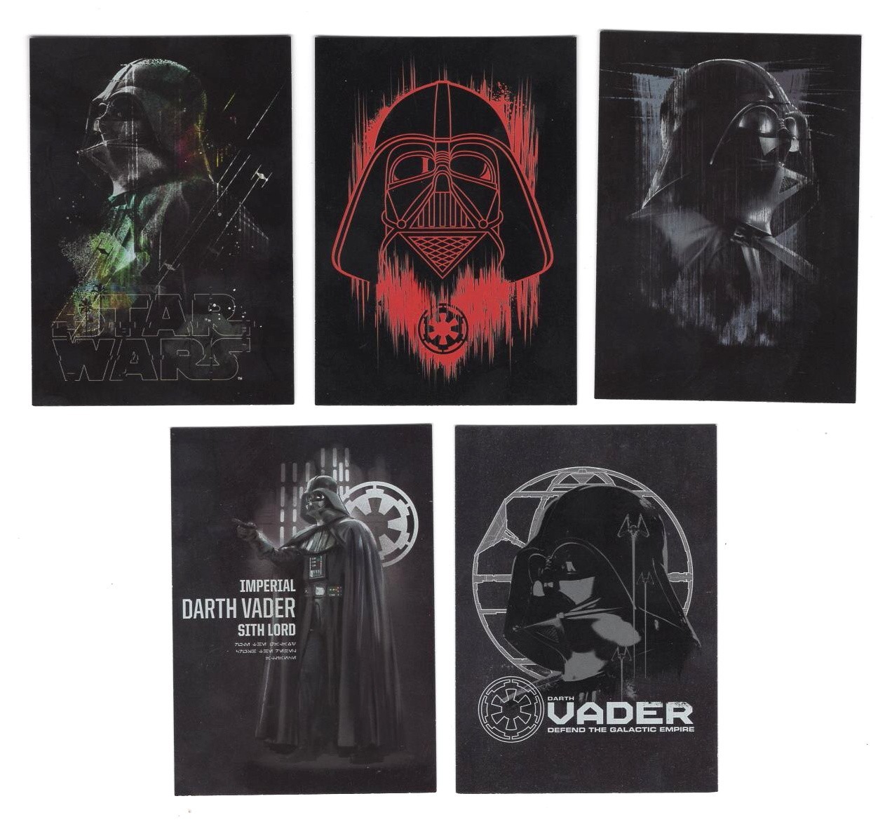 2016 Topps Star Wars Rogue One Series 1- Darth Vader Continuity (5) Card Set