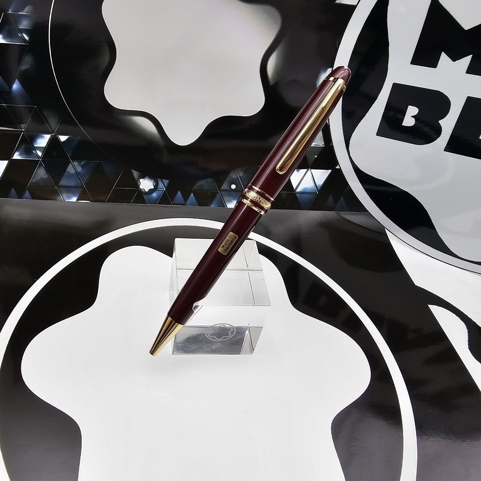 MONTBLANC Meisterstuck Burgundy / Red 164R Classic Gold Trim Ballpoint Pen MINT