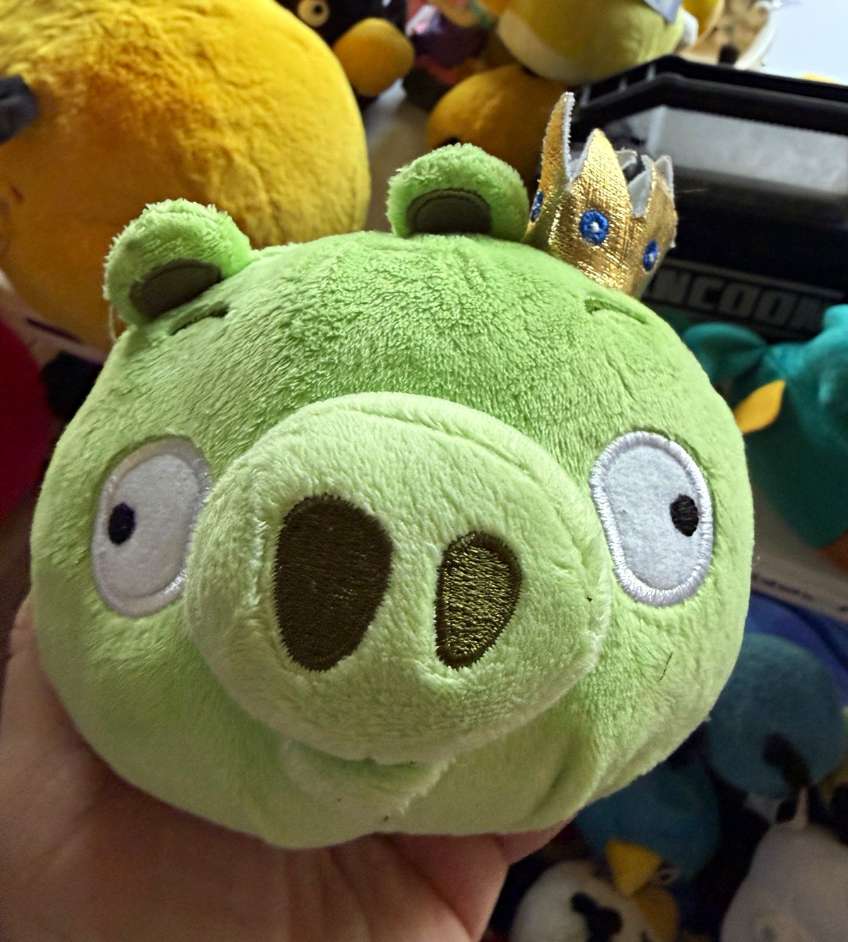 Angry Birds King Pig Green Plush Stuffed Animal Toy, Animation Theme, 2012 8in