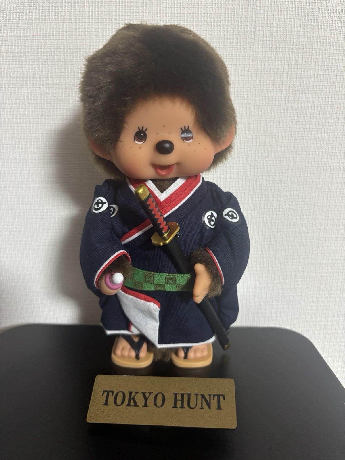 Monchhichi Samurai Kengo Boy Plush Doll Sword Kimono Kyugetsu IPM-15-Z