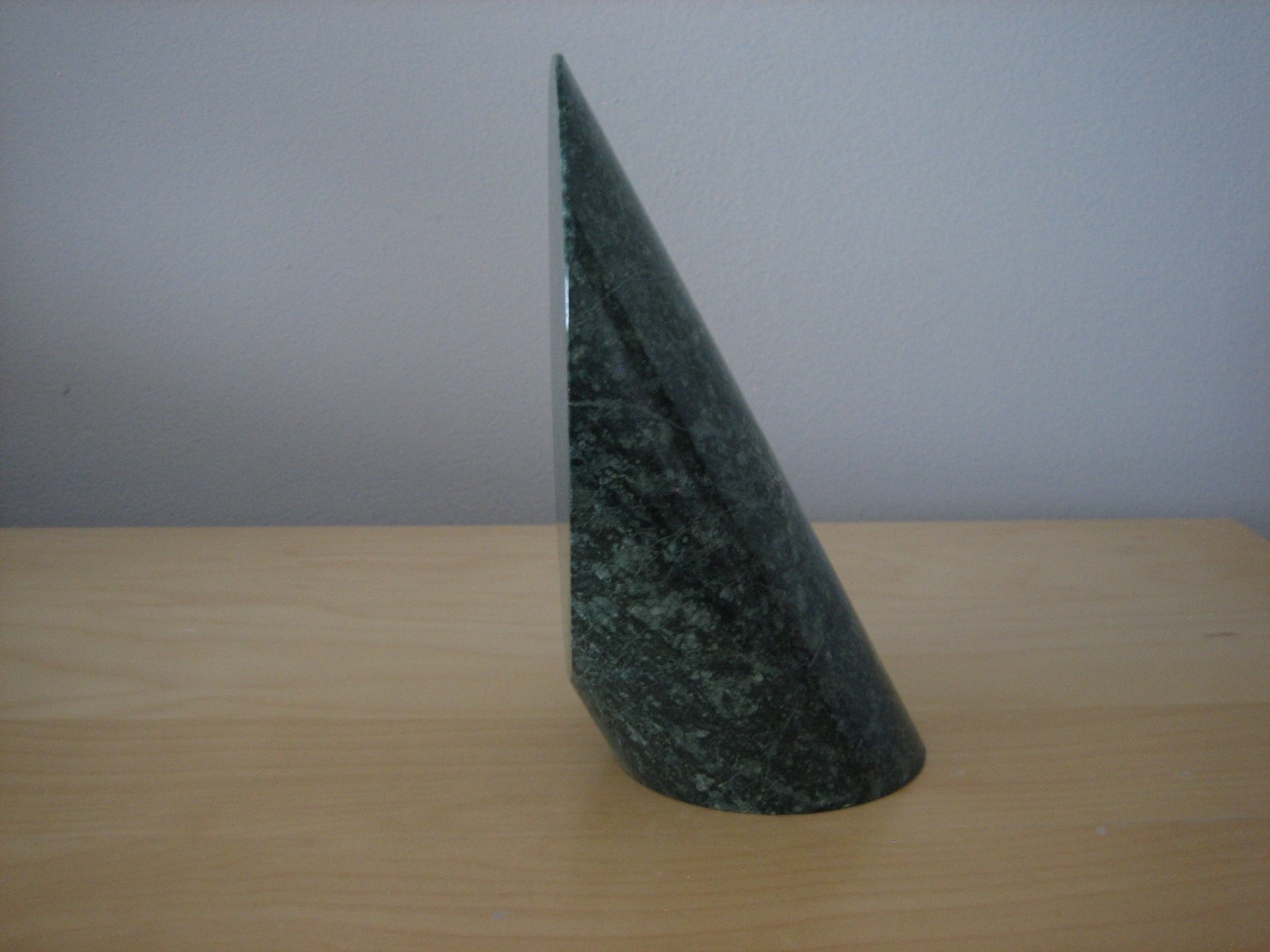 VINTAGE MID CENTURY MODERN VERDE ALPI ITALIAN MARBLE BOOKEND REPLCAEMENT