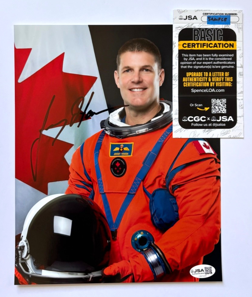 JEREMY HANSEN SIGNED 8X10 PHOTO ASTRONAUT ARTEMIS II SPACE MOON NASA JSA