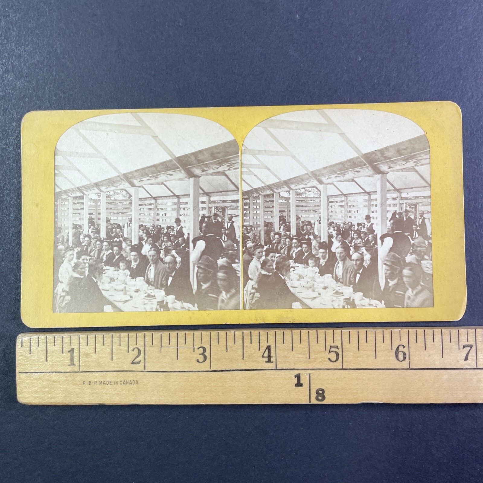 Epping NH Camp Hedding Methodist Dinner Stereoview 1870s Victorian